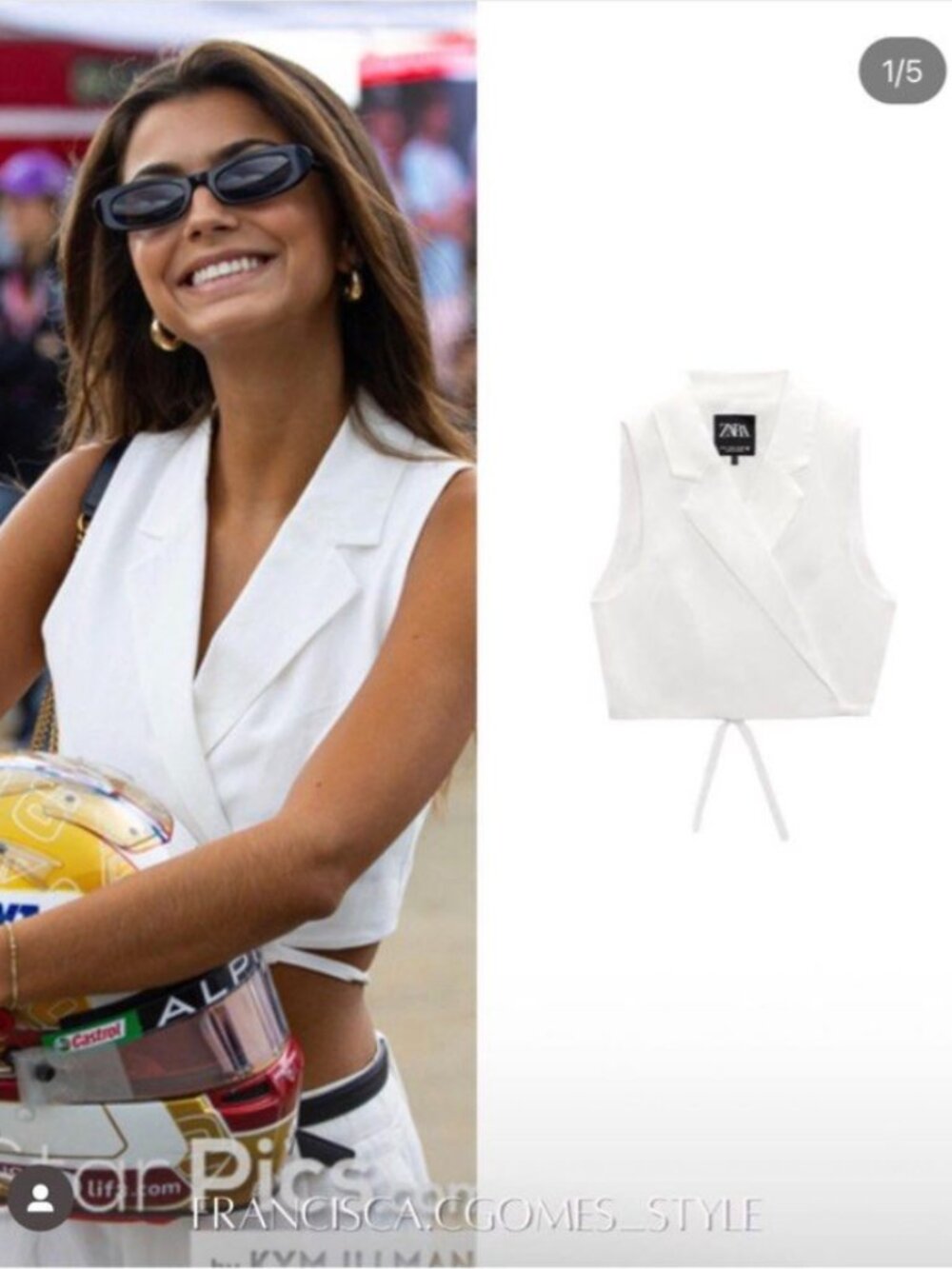 ZARA ZW WOMAN TAILORED LINEN BLEND WAISTCOAT VEST OYSTER WHITE SMALL S 2010/731